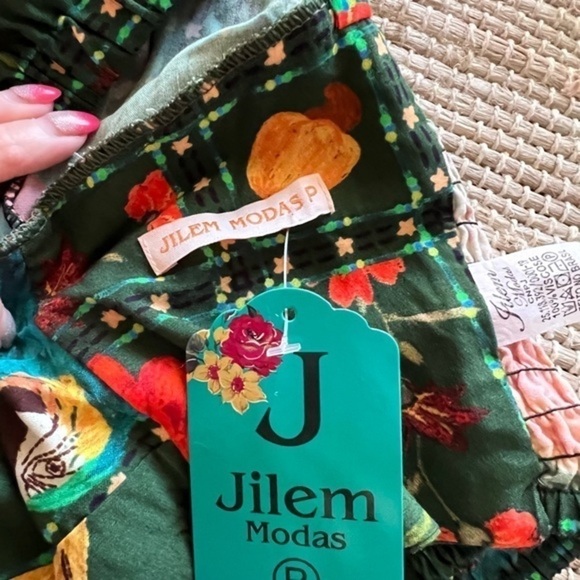 Jilem Modas Cropped Tropical Print Summer Top - Picture 4 of 12